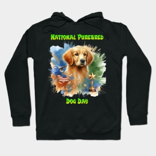 Majestic Golden Retriever With Trophy and Stars Hoodie